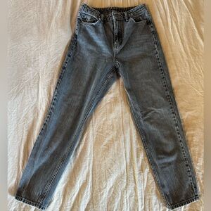 Topshop Women's High Rise Jeans in Dark Gray